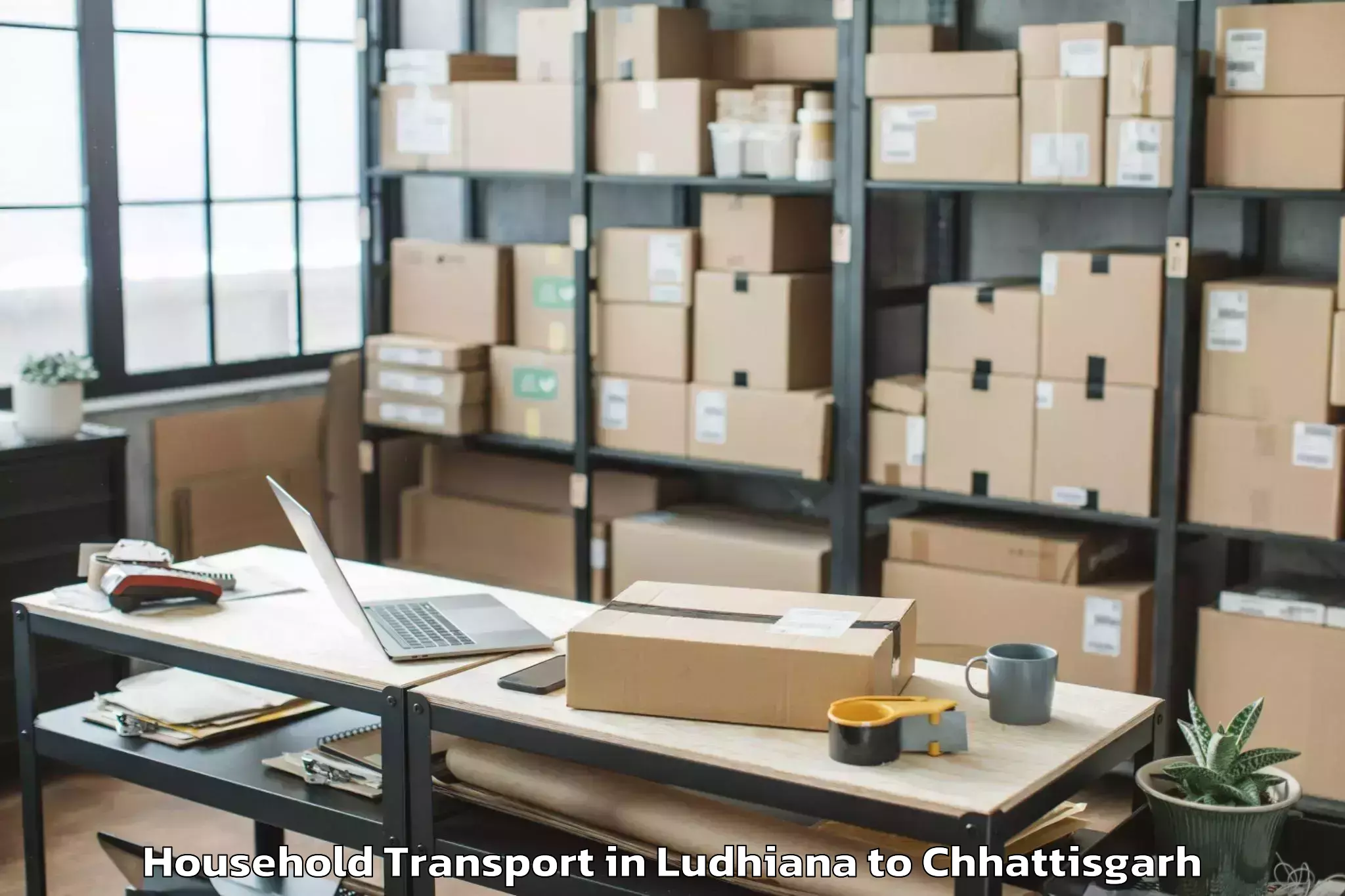 Get Ludhiana to Iit Bhilai Household Transport